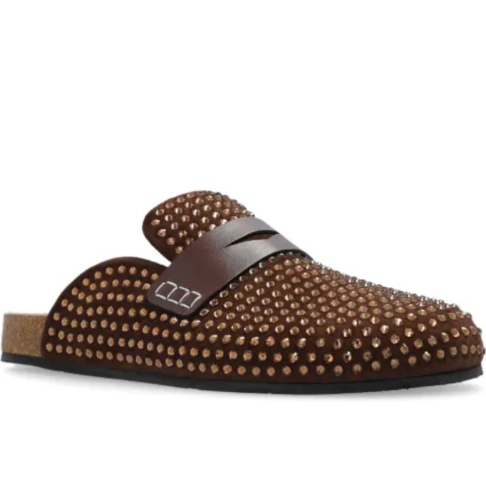 JW Anderson
crystal-embellished suede clogs